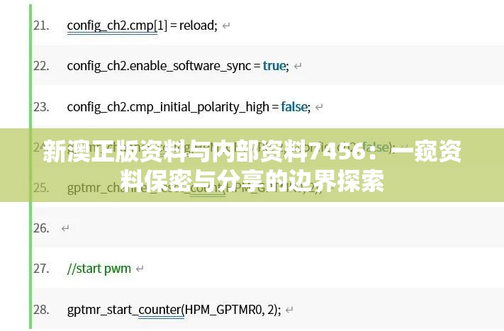 新澳正版资料与内部资料7456：一窥资料保密与分享的边界探索