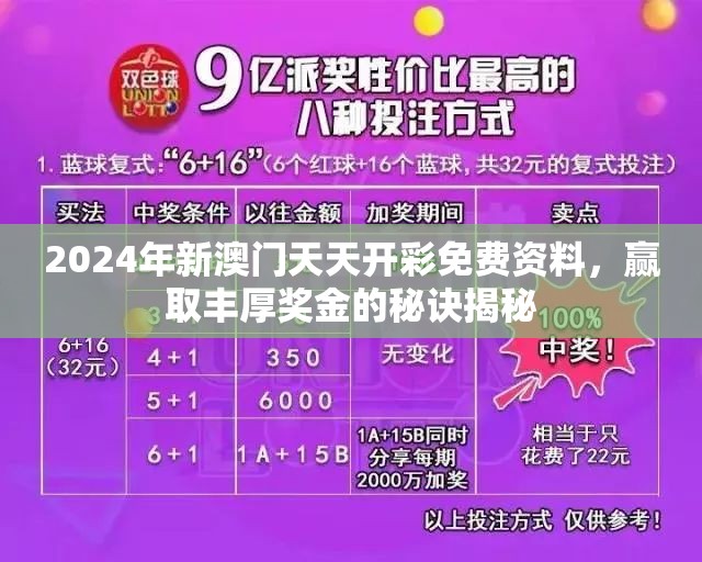 2024年新澳门天天开彩免费资料，赢取丰厚奖金的秘诀揭秘