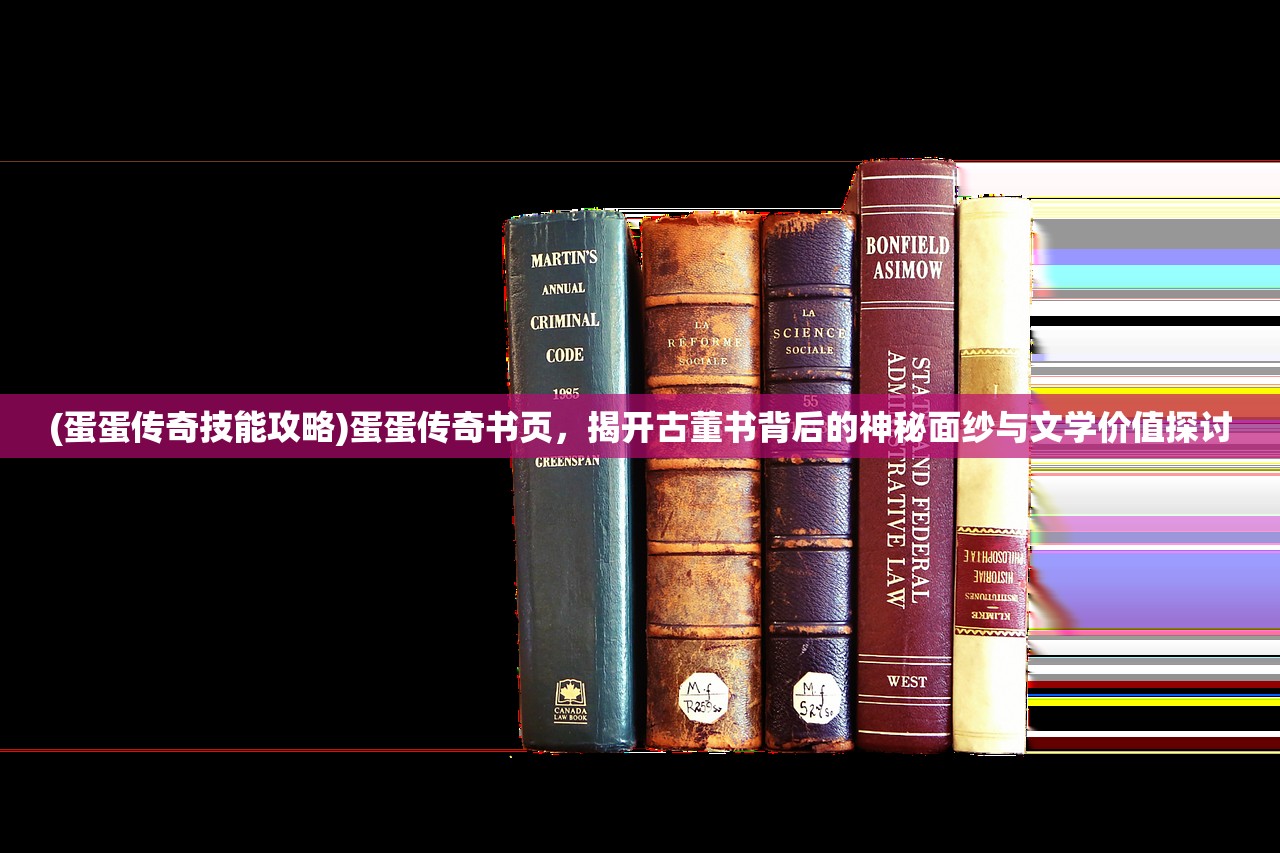 (蛋蛋传奇技能攻略)蛋蛋传奇书页，揭开古董书背后的神秘面纱与文学价值探讨